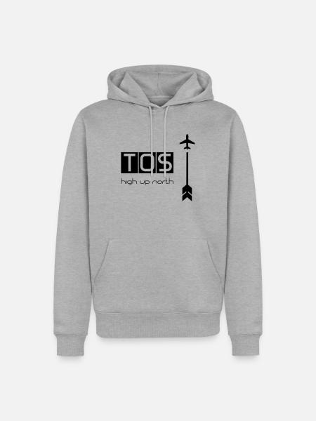 Tromsø TOS Airport // High Up North // Norwegen - Männer Premium Bio Hoodie - Grau meliert