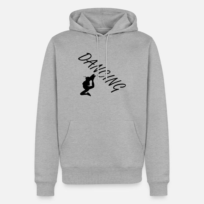 Danse Musique de danse - Sweat à capuche Premium bio Homme - gris chiné
