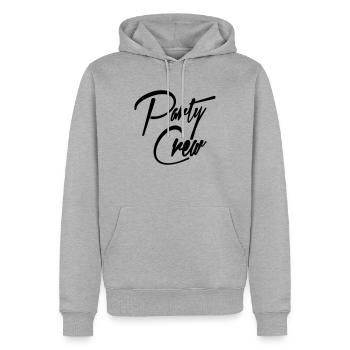 Party Crew - Männer Premium Bio Hoodie - Grau meliert - Vorne - Thijin (182cm)