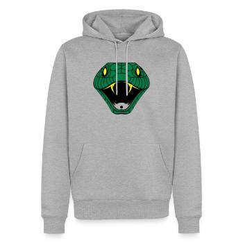 snake_002 - Sweat à capuche Premium bio Homme - gris chiné - Devant - Thijin (182cm)