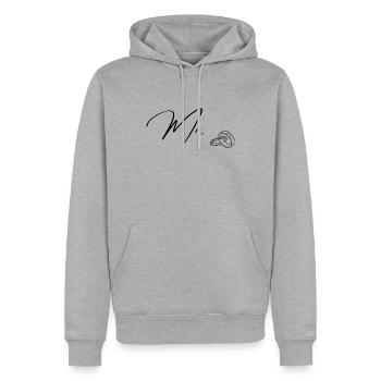 Mr. Mister - Männer Premium Bio Hoodie - Grau meliert - Vorne - Thijin (182cm)