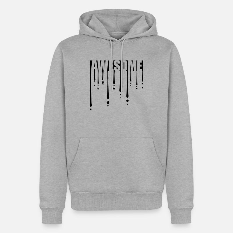 Laisse tomber des graffitis impressionnants - Sweat à capuche Premium bio Homme - gris chiné