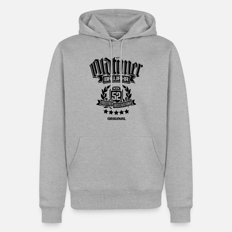 Oldtimer Baujahr 1952 - Männer Premium Bio Hoodie - Grau meliert