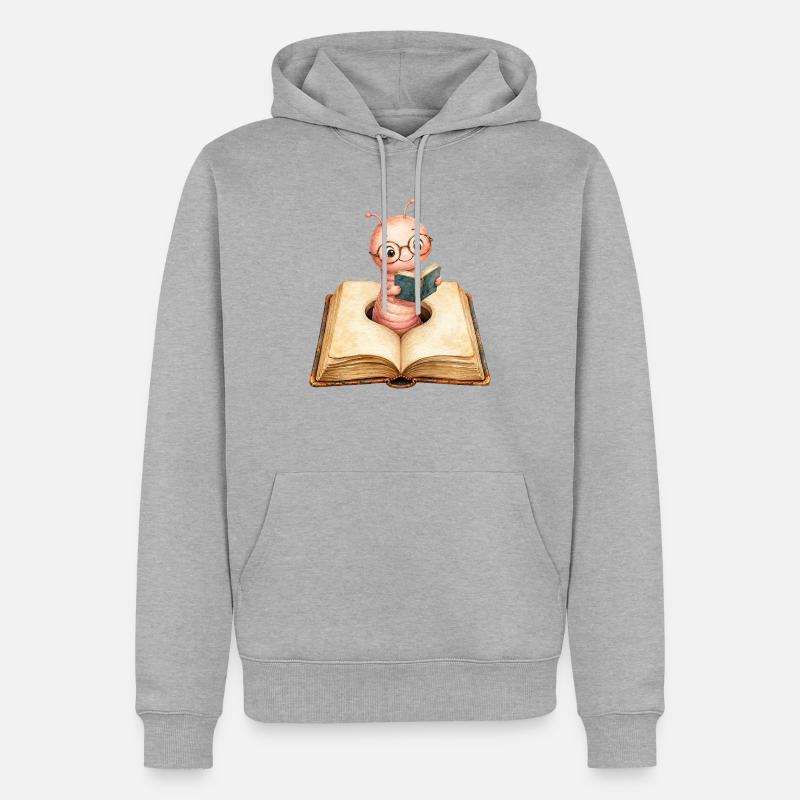 Rat de bibliothèque - Sweat à capuche Premium bio Homme - gris chiné