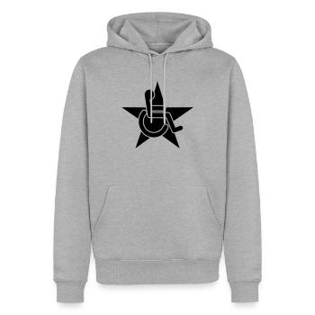Rolli - Männer Premium Bio Hoodie - Grau meliert - Vorne - Thijin (182cm)