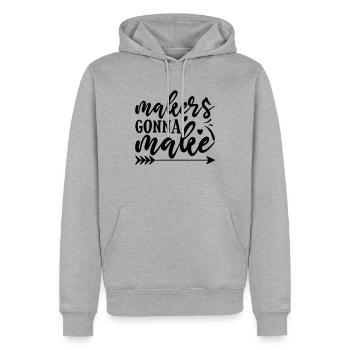 30 MAKERS VONT FAIRE - Sweat à capuche Premium bio Homme - gris chiné - Devant - Thijin (182cm)