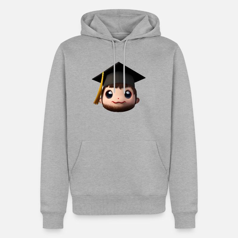 Bachelor Studium Absolvent Schulabschluss - Männer Premium Bio Hoodie - Grau meliert