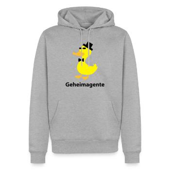 Geheimagente - Männer Premium Bio Hoodie - Grau meliert - Vorne - Thijin (182cm)