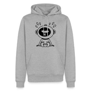 Cry baby - Men’s Premium Organic Hoodie - heather grey - Front - Thijin (182cm)