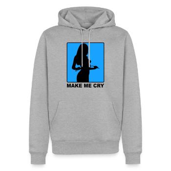 Make Me Cry - Männer Premium Bio Hoodie - Grau meliert - Vorne - Thijin (182cm)