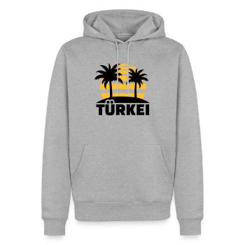 Türkei - Männer Premium Bio Hoodie - Grau meliert - Vorne - Thijin (182cm)
