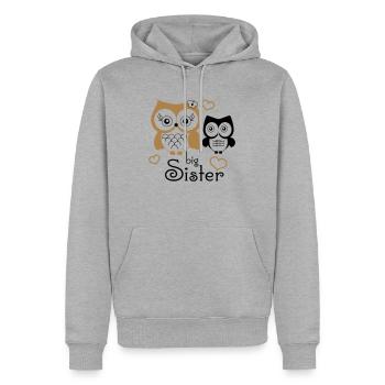 Big Sister - Sweat à capuche Premium bio Homme - gris chiné - Devant - Thijin (182cm)