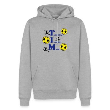 Tim - Männer Premium Bio Hoodie - Grau meliert - Vorne - Thijin (182cm)
