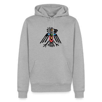 Culture maya, Amérique latine - Sweat à capuche Premium bio Homme - gris chiné - Devant - Thijin (182cm)