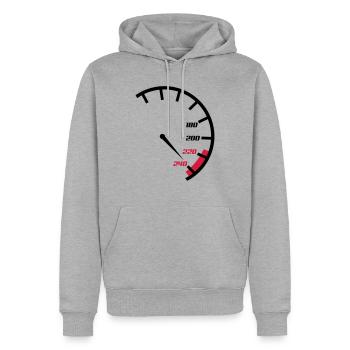 tacho - Sweat à capuche Premium bio Homme - gris chiné - Devant - Thijin (182cm)