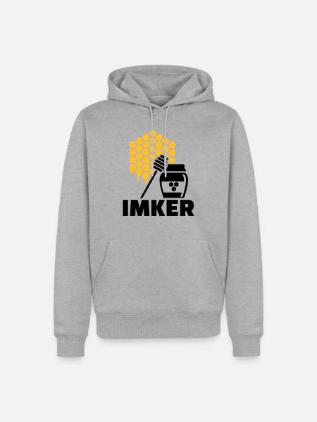 Imker - Männer Premium Bio Hoodie - Grau meliert