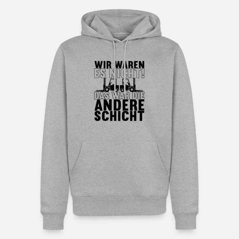 Gabelstaplerfahrer Staplerfahrer Gabelstapler - Männer Premium Bio Hoodie - Grau meliert