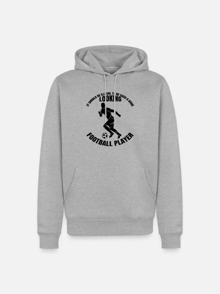 Fußball Fußballteam Fußballtrainer Fußballspieler - Männer Premium Bio Hoodie - Grau meliert