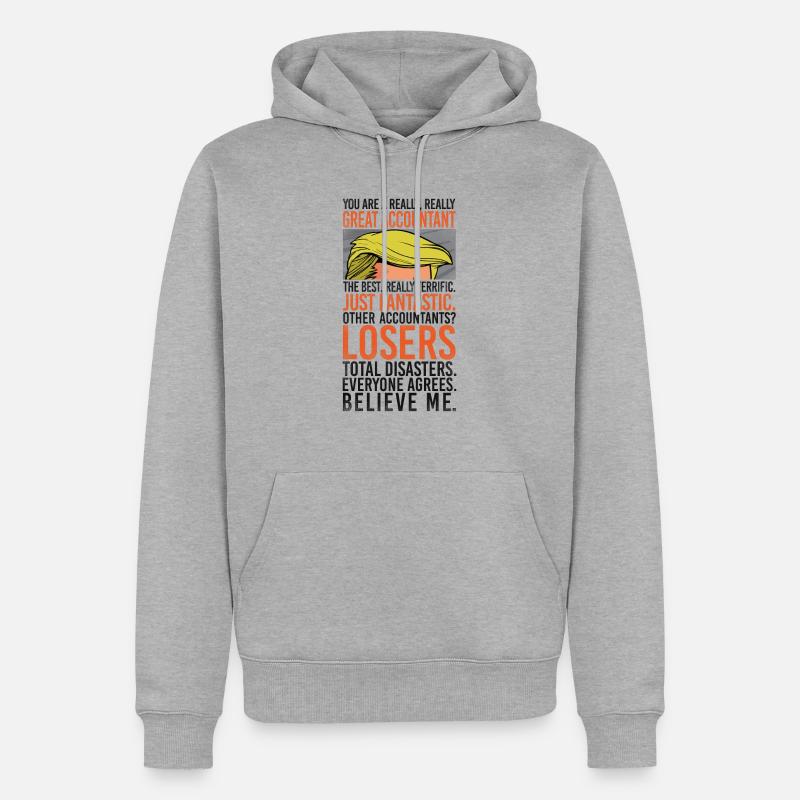 Comptable Comptable Comptable Comptabilité - Sweat à capuche Premium bio Homme - gris chiné