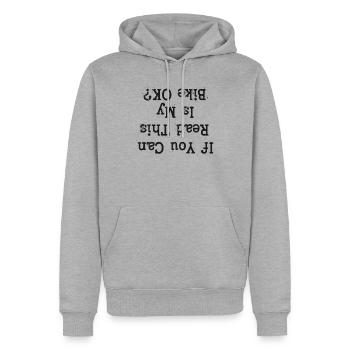 Enduro MTB Mountain Bike Riding - Männer Premium Bio Hoodie - Grau meliert - Vorne - Thijin (182cm)