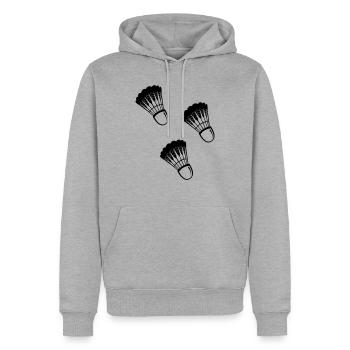 Badminton - Men’s Premium Organic Hoodie - heather grey - Front - Thijin (182cm)
