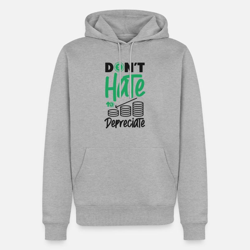 Comptable Comptable Comptable - Sweat à capuche Premium bio Homme - gris chiné