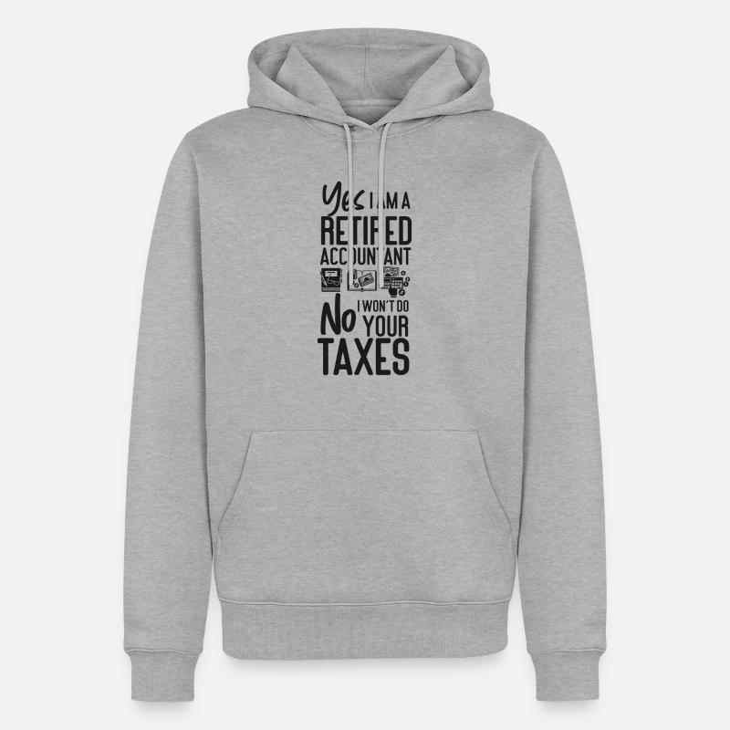 Comptable Comptable Comptable - Sweat à capuche Premium bio Homme - gris chiné