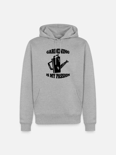 Gärtner Geschenk Hobbygärtner Garten Obstgarten - Männer Premium Bio Hoodie - Grau meliert