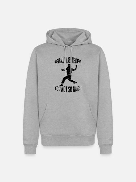 Baseball Baseballteam Baseballer Baseballspieler - Männer Premium Bio Hoodie - Grau meliert