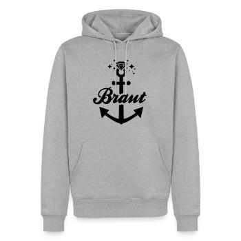 Braut T-Shirt - Junggesellinnenabschieds T-Shirts - Männer Premium Bio Hoodie - Grau meliert - Vorne - Thijin (182cm)