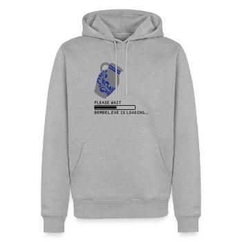 Bembel.EXE Loading... - Männer Premium Bio Hoodie - Grau meliert - Vorne - Thijin (182cm)