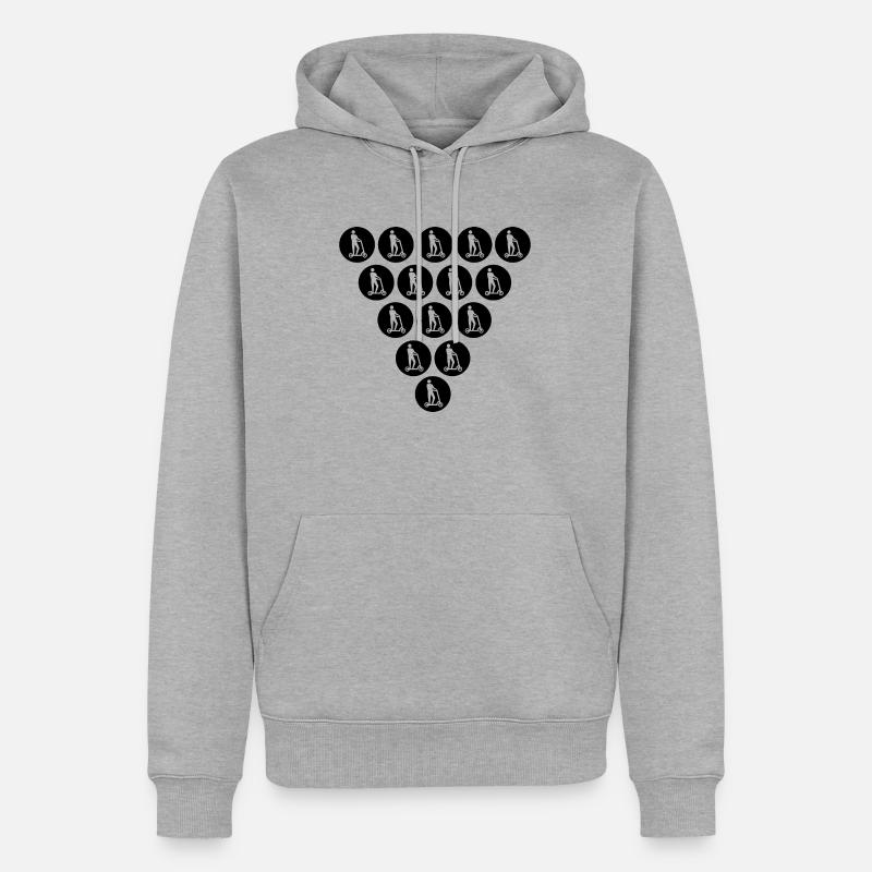 E-Scooter E-Roller Scooter - Sweat à capuche Premium bio Homme - gris chiné