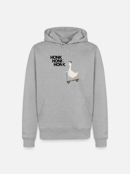 HONK honk honk - Männer Premium Bio Hoodie - Grau meliert