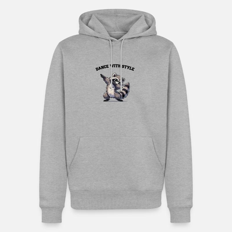 Dabbing de raton laveur - Sweat à capuche Premium bio Homme - gris chiné