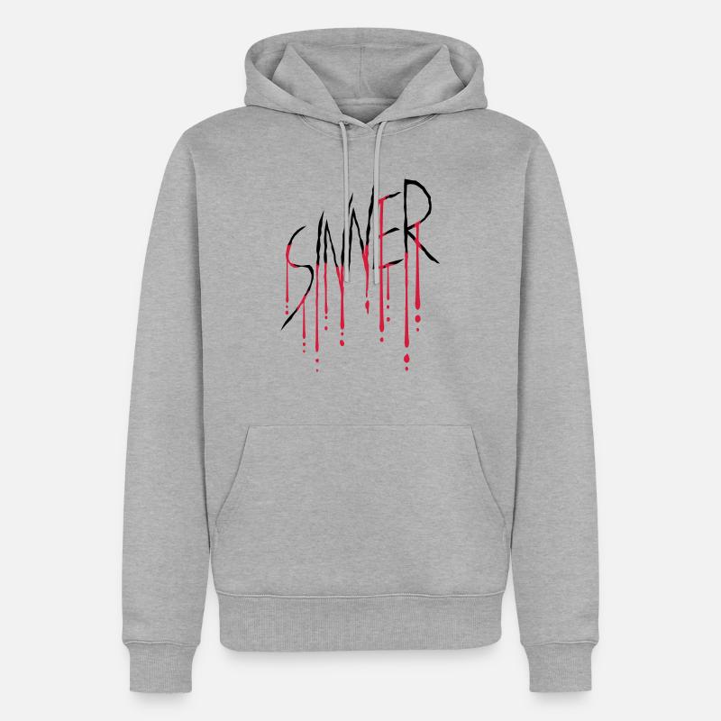 Égratignure de la plaie Sinner - Sweat à capuche Premium bio Homme - gris chiné