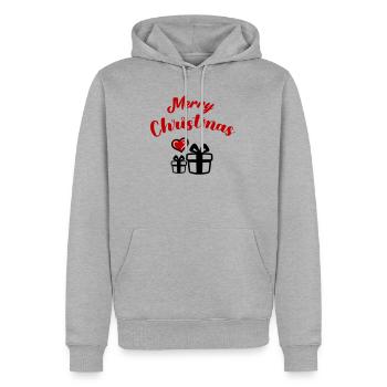 Merry Christmas - Männer Premium Bio Hoodie - Grau meliert - Vorne - Thijin (182cm)