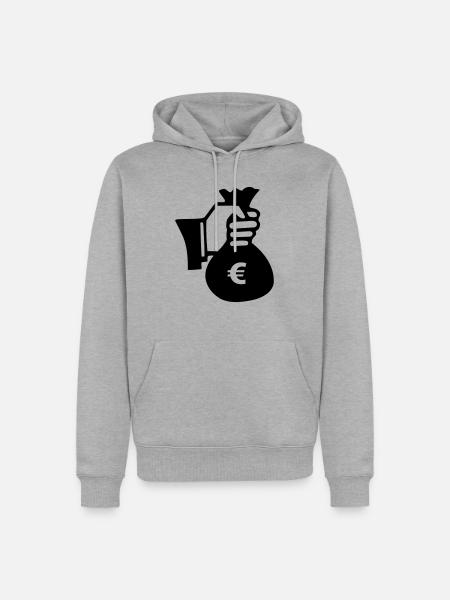 Dollar Geld Money - Männer Premium Bio Hoodie - Grau meliert