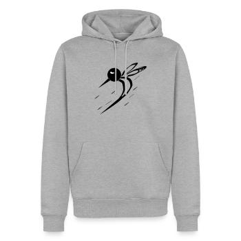 Hornisse - Männer Premium Bio Hoodie - Grau meliert - Vorne - Thijin (182cm)