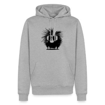 Porcupine Lunettes de soleil Mignons animaux Vecteur 13 - Sweat à capuche Premium bio Homme - gris chiné - Devant - Thijin (182cm)