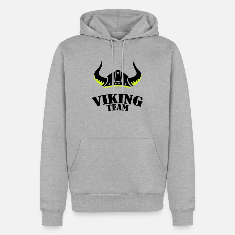 L’équipe Viking - Sweat à capuche Premium bio Homme - gris chiné