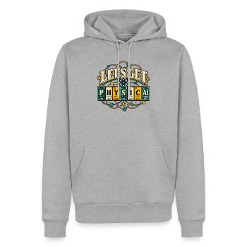 Lets Get Physical STEM Science Nerd Shirt - Männer Premium Bio Hoodie - Grau meliert - Vorne - Thijin (182cm)