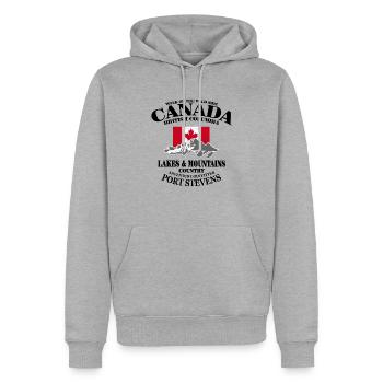 Canada - Kanada - Männer Premium Bio Hoodie - Grau meliert - Vorne - Thijin (182cm)