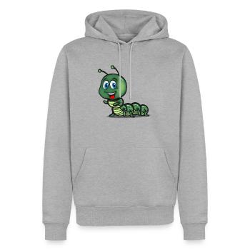 raupe süss kind - Männer Premium Bio Hoodie - Grau meliert - Vorne - Thijin (182cm)