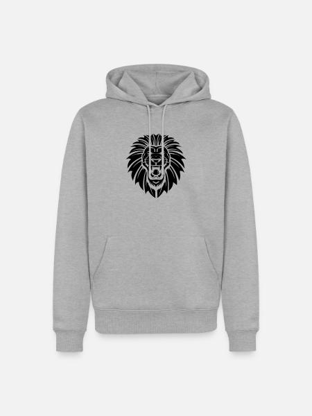 head - Männer Premium Bio Hoodie - Grau meliert