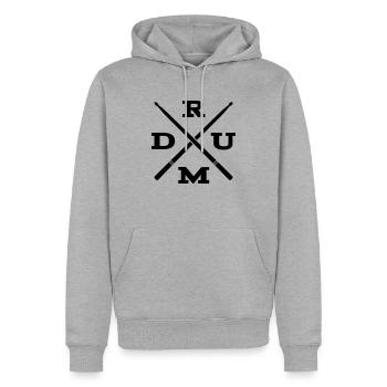 Drum Cross Drummer Drums - Men’s Premium Organic Hoodie - heather grey - Front - Thijin (182cm)