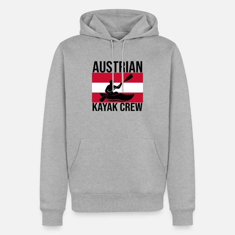 Chemise autrichienne Kayak Crew Kajak - Sweat à capuche Premium bio Homme - gris chiné