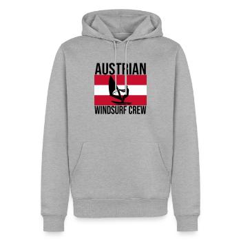 Austrian Windsurf Crew Shirt - Männer Premium Bio Hoodie - Grau meliert - Vorne - Thijin (182cm)