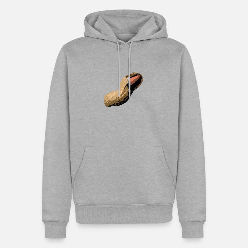 Arachide pelé comic style - Sweat à capuche Premium bio Homme - gris chiné
