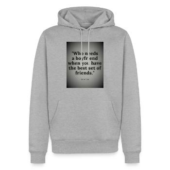 Design sans titre - Sweat à capuche Premium bio Homme - gris chiné - Devant - Thijin (182cm)