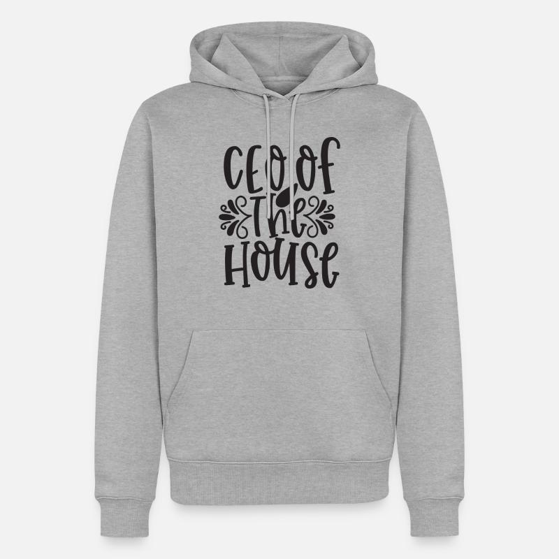 PDG de la maison - Sweat à capuche Premium bio Homme - gris chiné